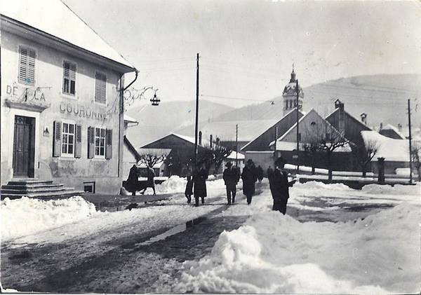 Carte SEB 2021 - Rue du Colonel Hoffmeyer enneigée, 1928